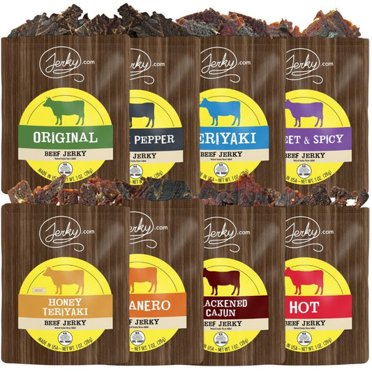 8 Piece Beef Jerky Sampler Pack by Jerky.com