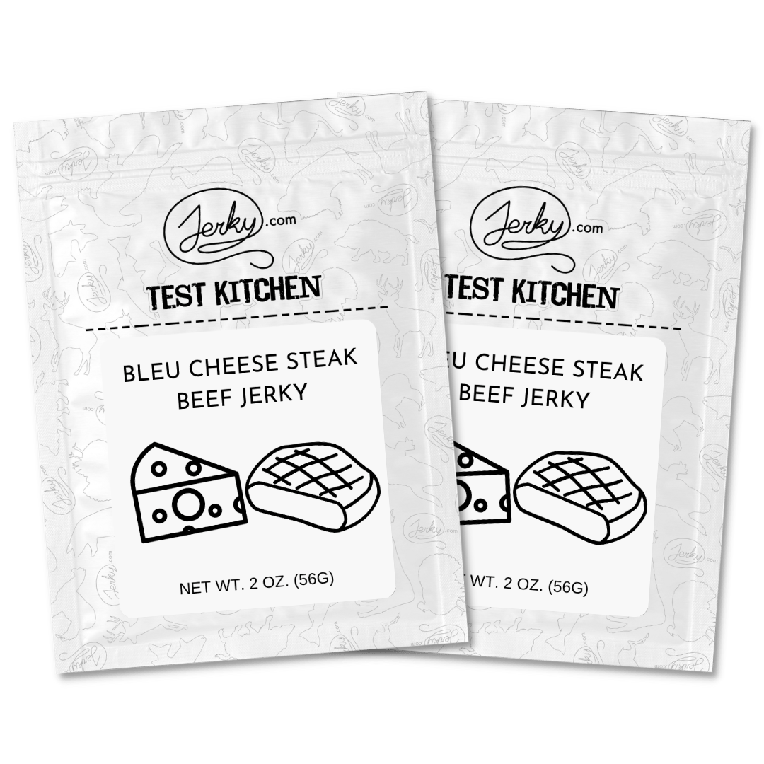 Test Kitchen Batch #33 - Bleu Cheese Steak Beef Jerky 2-Pack by Jerky.com