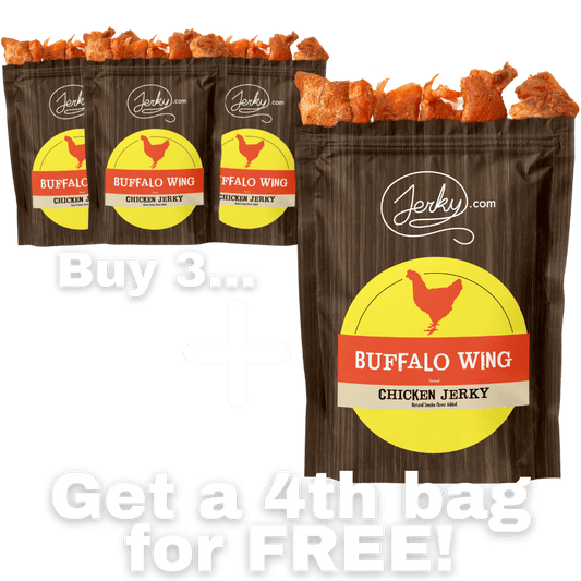 Buffalo Wing Chicken Jerky - Buy 3 Get 1 FREE by Jerky.com