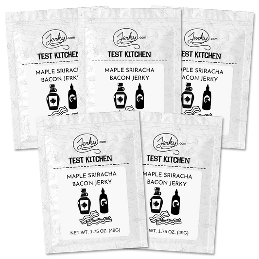 Test Kitchen Batch #36 - Maple Sriracha Bacon Jerky 5-Pack by Jerky.com