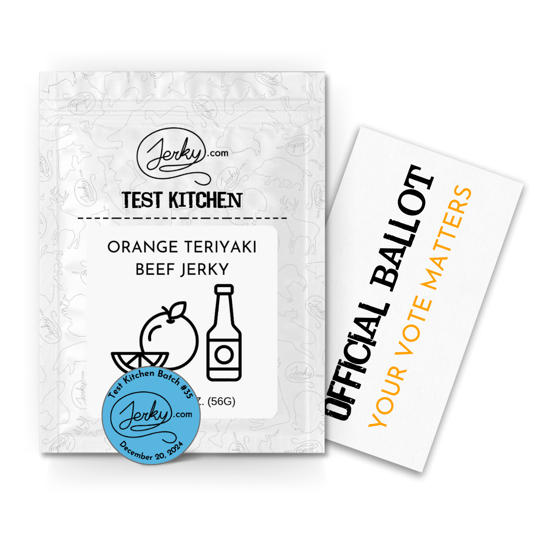 Test Kitchen Batch #35 - Orange Teriyaki Beef Jerky Keep It or Kill It Coin & Ballot Bundle by Jerky.com