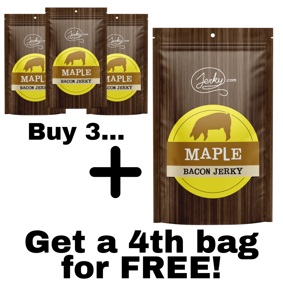 24 Hour Offer - Maple Bacon Jerky - Buy 3 Get 1 FREE by Jerky.com